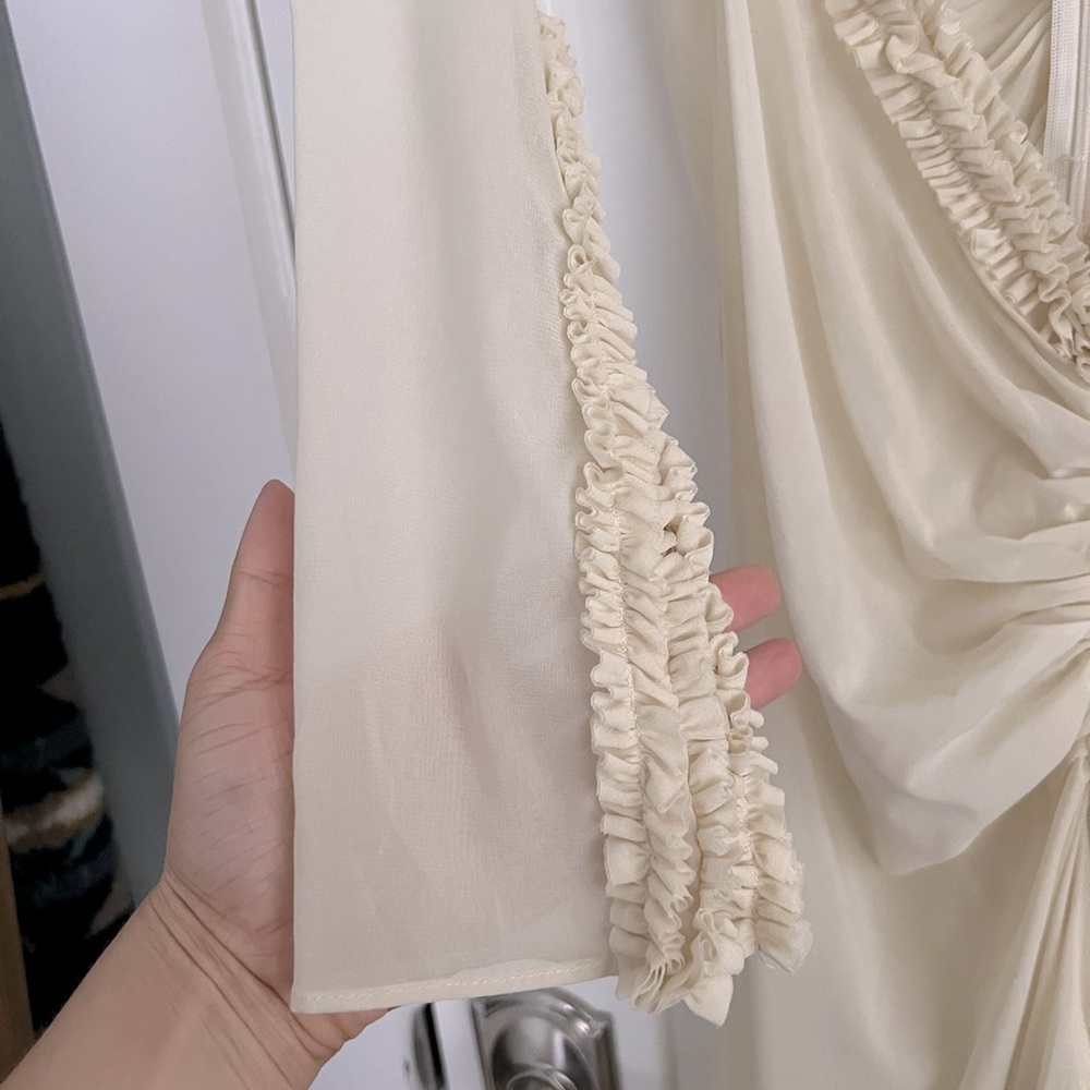 Helsa Hilma Gown Creme Beige NEW with tags Atelier Collection ASO Kendall Jenner - Picture 4 of 14